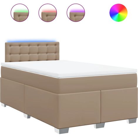 Maison Exclusive - Sommier à lattes de lit matelas cappuccino 120x190cm similicuir