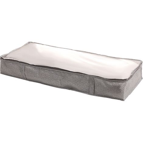 Sac de rangement sous le lit avec fermeture éclair et dessus en vinyle transparent, 1 unité (1/5)