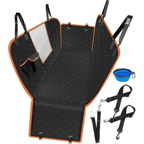 Animalerie Housse de Siège Arrière pour Voitures Protection De Banquette Arrière Imperméable Hamac de voyage pour Chien Couverture (1/4)