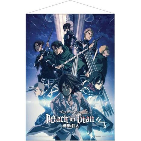Wallscroll Attack On Titan The Final Season - 50 X 70 Cm - Decoration Murale Interieure - 1 Unite