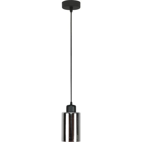 Lámpara de techo colgante negra con pantalla de cristal grafito loyd SV 15-575