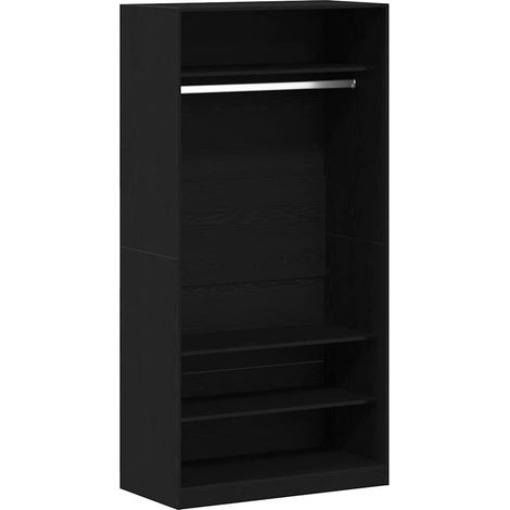 Maison Exclusive - Guardaroba Rovere Nero 100 x 50 x 200 cm Legno multistrato