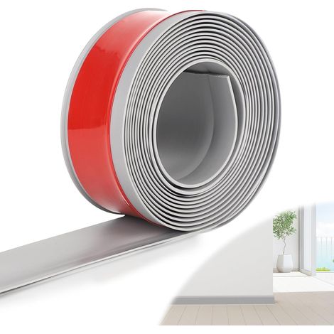 Listwa Parapavimento Adesiva PVC Flessibile Grigia 10 cm x 10 m (1/5)