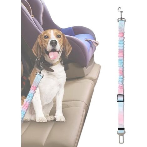 Cinture di sicurezza per auto specifiche per animali domestici: cinture di sicurezza telescopiche in nylon autoregolanti, adatte ad auto e camion, con funzione di assorbimento degli urti. (1/5)