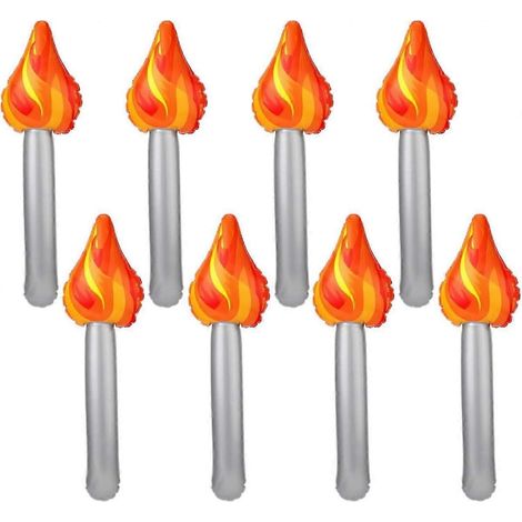 Lot de 8 lampes torches gonflables 40 x 12,5 cm, accessoires de lampe torche pour enfants, étanches, fausses lampes torches décoratives mignonnes pour fêtes à faire soi-même. (1/5)
