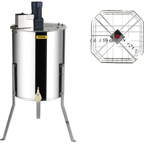 Honigschleuder, elektrisch, Edelstahl, 4-8 Rahmen elektrisch (1/2)