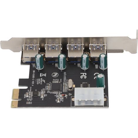 PCIe to USB 3.0 Expansion Card - 4 ports, PCI Express x1 interface, high-speed adapter for stable data transfer (1/5)