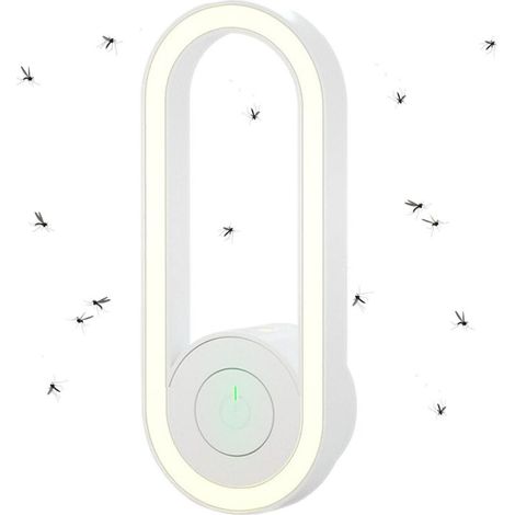 Insect Repellent Night Light - Indoor Insect Repellent - Ultrasonic Bugs Repeller Light - Electronic Insect Control Repellent for Mosquitoes NPTERBL