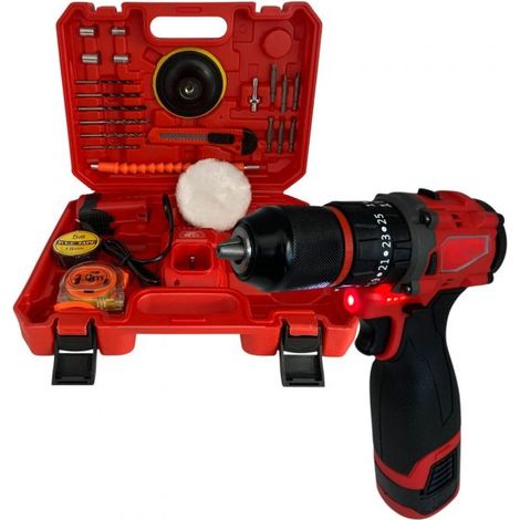 Trapano Avvitatore a Percussione Doppia Batteria 24V 2AH con Motore Brushless (1/5)