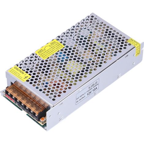 Alimentation à découpage S‑120‑12 12V 10A, transformateur 110V/220V vers 12V DC pour bande LED, caméra de surveillance, alimentation secteur. (1/5)