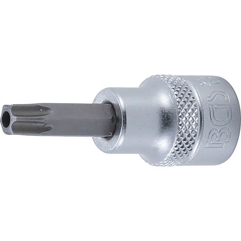 BGS Bit-Einsatz Antrieb Innenvierkant 10 mm (3/8") T-Profil (für Torx) mit Bohrung T40 - 2575 (1/2)