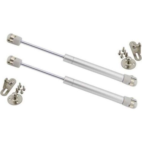 Lot de 2 vérins à gaz 80 N, vérins hydrauliques pour armoire, bras pneumatiques pour portes d'armoires de cuisine, amortisseurs pour charnières d'armoires de cuisine, vérins à gaz silencieux (1/4)