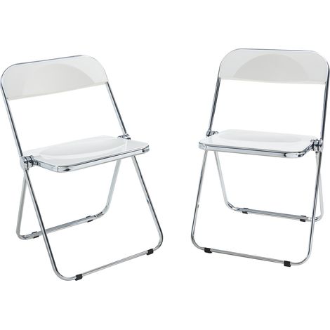Klappstuhl Pornainen 2er Set Weiß [en.casa]