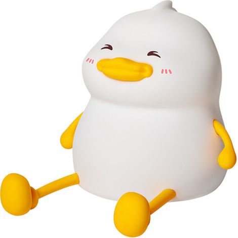 Duck-shaped night light for children – Cute squishy silicone bedside lamp for kids' rooms – Portable and rechargeable – Decorative dimmable lamp with control [Class] (1/5)