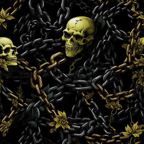 Tela decorativa para exteriores Oxford - Motivo de calavera I DX4917 (1/5)