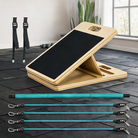 Kit Barre de Pilates avec Bandes de Résistance et Planche bleu (1/5)