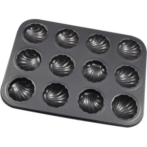 Plaque De Cuisson En Forme De Coquille Moule À Madeleine Antiadhésif À 12 Cavités Moule À Gâteau En Acier Au Carbone Plaque De Cuisson En Forme De Coq