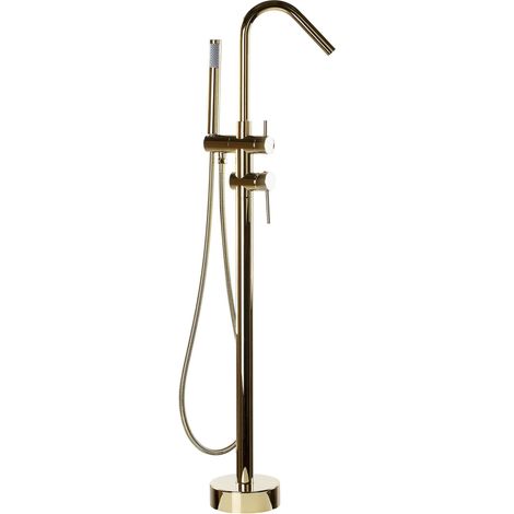 Miscelatore per Vasca da Bagno Freestanding Cromato Oro Design Moderno Victoria