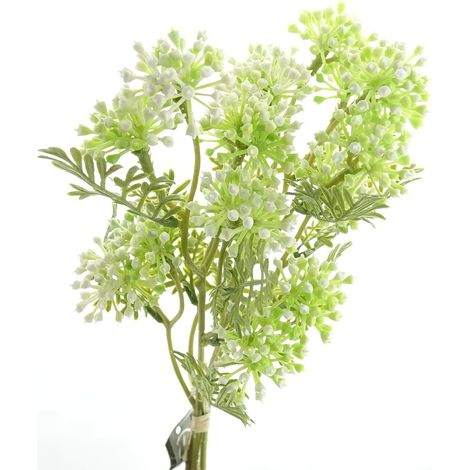 DEKO® FLORALE Beeren- / Knospenbund Weiß 33 cm im 3er Bund - Kunstblumen (1/2)