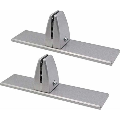 Support de Pince pour plexiglas, Pince de Table pour Protection Anti-Broche, Support en plexiglas, Support de Verre, Support de Serrage Verre Acrylique, Lot de 2 pièces,Silber-LIAIKI