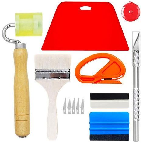13-teiliges Rakel-Set für Autoaufkleber, Tapetenglätter-Set zum Abziehen und Aufkleben von Tapeten (1/5)