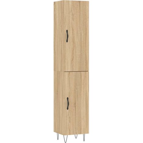 Highboard Sonoma Oak 34.5x34x180 cm Engineered Wood vidaXL (1/5)