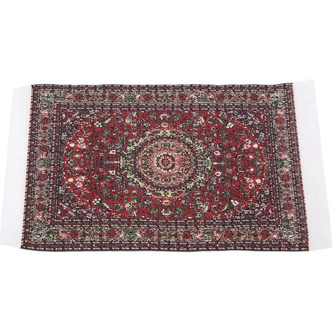 Tapis tissé miniature pour maison de poupée à l'échelle 1:12, accessoire de décoration et cadeau pour enfant n° 3 (1/5)
