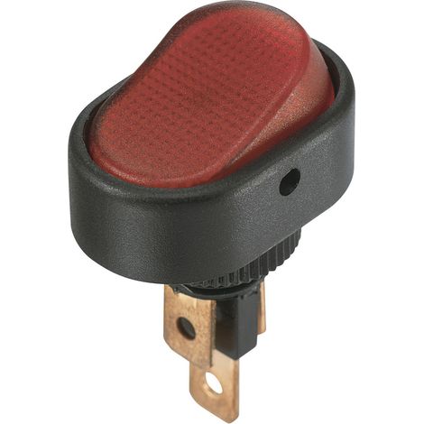 TRU COMPONENTS Wippschalter TC-R13-133B3 12 V/DC 30 A 1 x Aus/Ein rastend 1 St. Rot
