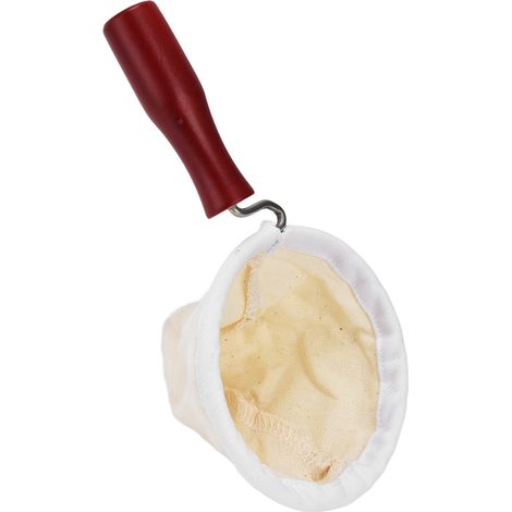 Filtre à café en flanelle réutilisable, sac filtrant à infusion large ouverture, poche filtrante pour café moulu, grand diamètre (1/5)