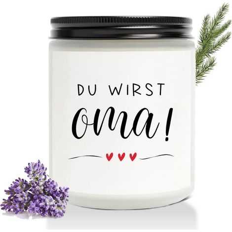 Bougie parfumée "Tu vas être Mamie" Lavande Cire de soja Cadeau pour future grand-mère