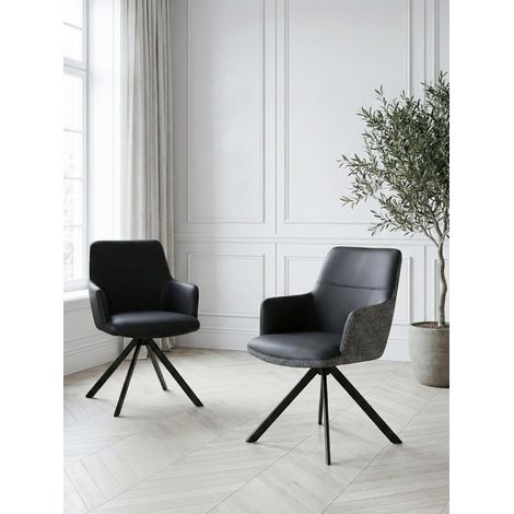 Mömax Armlehnstuhl Josy Grau/Schwarz (1/5)