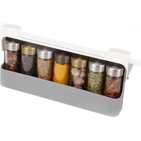 Cupboard Racks, Under-Shelf Kitchen Storage, Pantry Spice Rack, Gray (1/5)