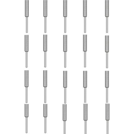 Juego de 20 afiladores de cadena de motosierra y ruedas de 4 mm, puntas de esmeril (1/4)