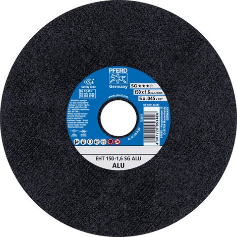 PFERD TOOLS Trennscheibe EHT 150x1,6x22,23 mm gerade Leistungslinie SG ALU für Alu 25 Stk (1/4)