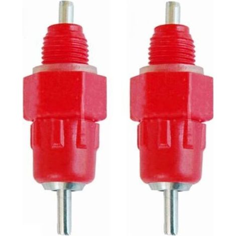 2 Pcs Eau Tetine Poulet Alimentateur Fournitures de Volaille Poule Vis dans le Style (1/5)