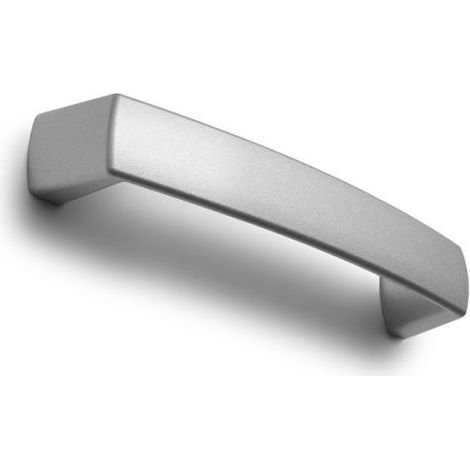 Maniglia dalle linee morbide effetto alluminio 108x17x27mm - 389 Round
