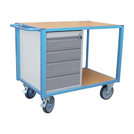 Carrello da lavoro mobile 1 blocco cassetti - carico max 500 kg - 880002988 (1/4)