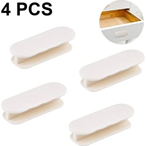 Poignée Adhésive Pour Tiroir - Poignée Autocollante Pour Armoire Cuisine Porte Coulissante Fenêtre - 4 Pièces 4 x 9 cm (1/5)