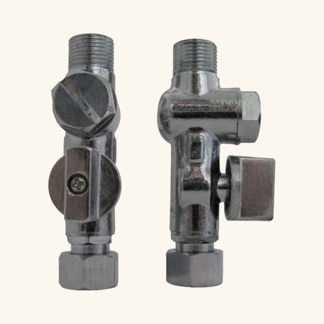 Cuisissimo – Robinet d'arrêt – Set de 2 robinets avec filtre – Installation facile – Pour plomberie et systèmes d'irrigation (1/2)
