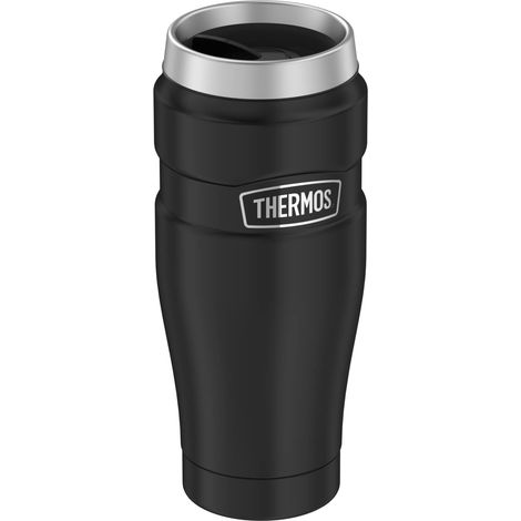 Thermos Termos 4002.248.047 - Bottiglia in Acciaio Inossidabile, 0,47 l, Acciaio Inox, Nero, 8,4 x 8,4 x 19,8 cm (1/5)