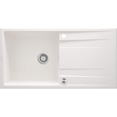 Lavello cucina in granito con 1 vasca e gocciolatoio 100x52 cm alabastro - Lyra