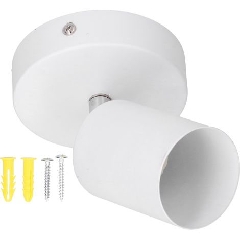 Support de projecteur GU10 à tête unique en fer forgé, réglable pour chambre ou centre commercial, 85‑265V, blanc (1/5)