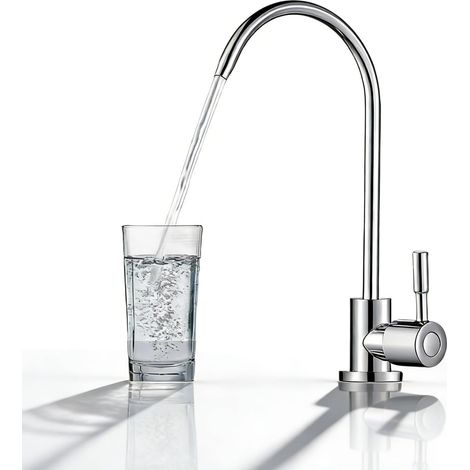 Ro Water Filter Faucet, 1/4" Drinking Water Faucet Kitchen Taps Reverse Osmosis Stainless Steel, 360° Swivel Osmosis Taps for All Under Sink Water Filtration System (1/5)