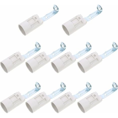 10 Pièces Bases De Lustre De Bougie Couverture Blanche Douilles D'ampoule Supports De Candélabres Pièces De Support Base De Lumière