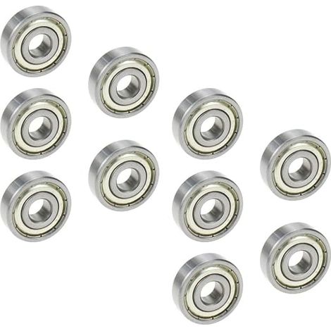 6200ZZ 10 Sealed Ball Bearings 10 x 30 x 9 mm Pre-Lubricated / Chrome Steel / Metal Double Seal 6200Z (1/5)