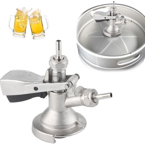 Ej.Life Fasskupplung Typ A, Edelstahl-Bierhähne mit Sicherheits-Überdruckventil, für Brausystem (1/5)