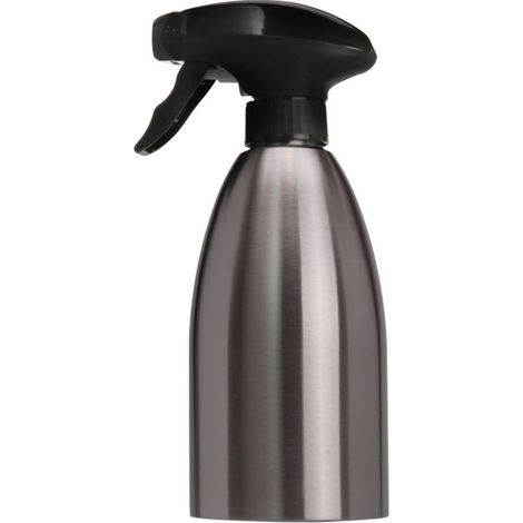 Flacon pulvérisateur en acier inoxydable de 500 ml pour cuisine, barbecue et fumage en extérieur (couleur argent).
