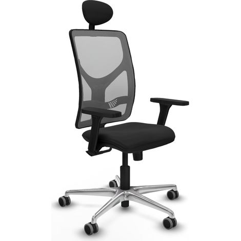 Chaise de bureau piqueras y crespo Motilla gris simili cuir (1/2)