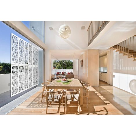 FLASHPOINT - Panneau ajouré en PVC - Brise-soleil - Dimension : 50x150 cm - Couleur : blanc (1/4)