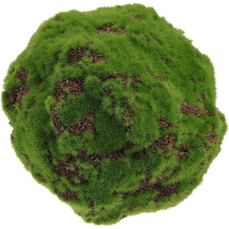 Boule de Mousse Artificielle Verte Décorative en Plastique Finition Velours, Douce et Facile à Assortir pour Décoration Intérieure et Pots de Fleurs (1/5)
